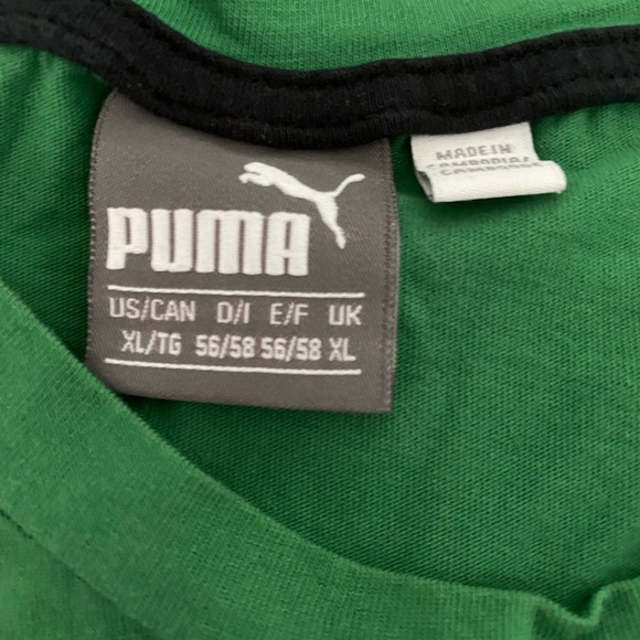 Puma Men’s Embroidered Green Tee - Picture 4 of 4